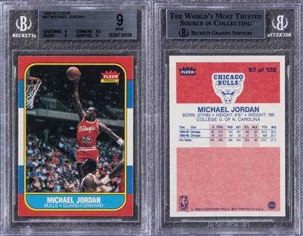 1986-87 Fleer Basketball BGS-Graded Complete Set (132) and Stickers Set (11)